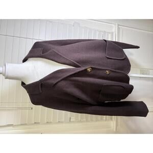 Cyrus Brown Knit Button-Up Cardigan with Pockets